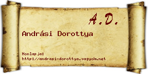 Andrási Dorottya névjegykártya